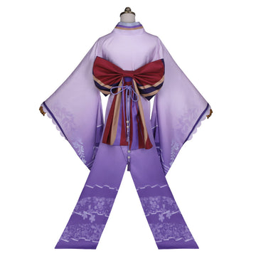 Juego Genshin Impact Baal / Raiden Makoto Cosplay Navidad Kimono Vestido Conjunto Carnaval Traje Per.